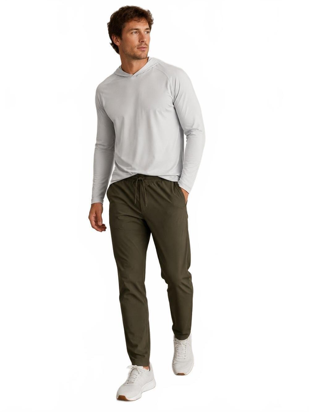 Vuori Meta Elastic Waist Pants Drawstring Stretch Olive Green Men's Small
